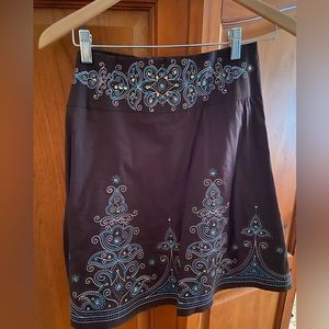 Vintage embroidered midi skirt
